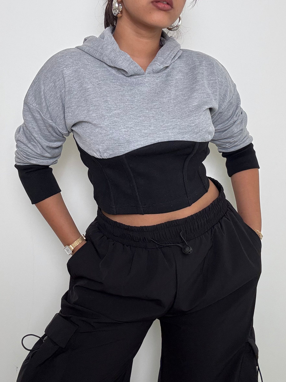 RǏWYÑ | Ease Fit Corset Hoodie