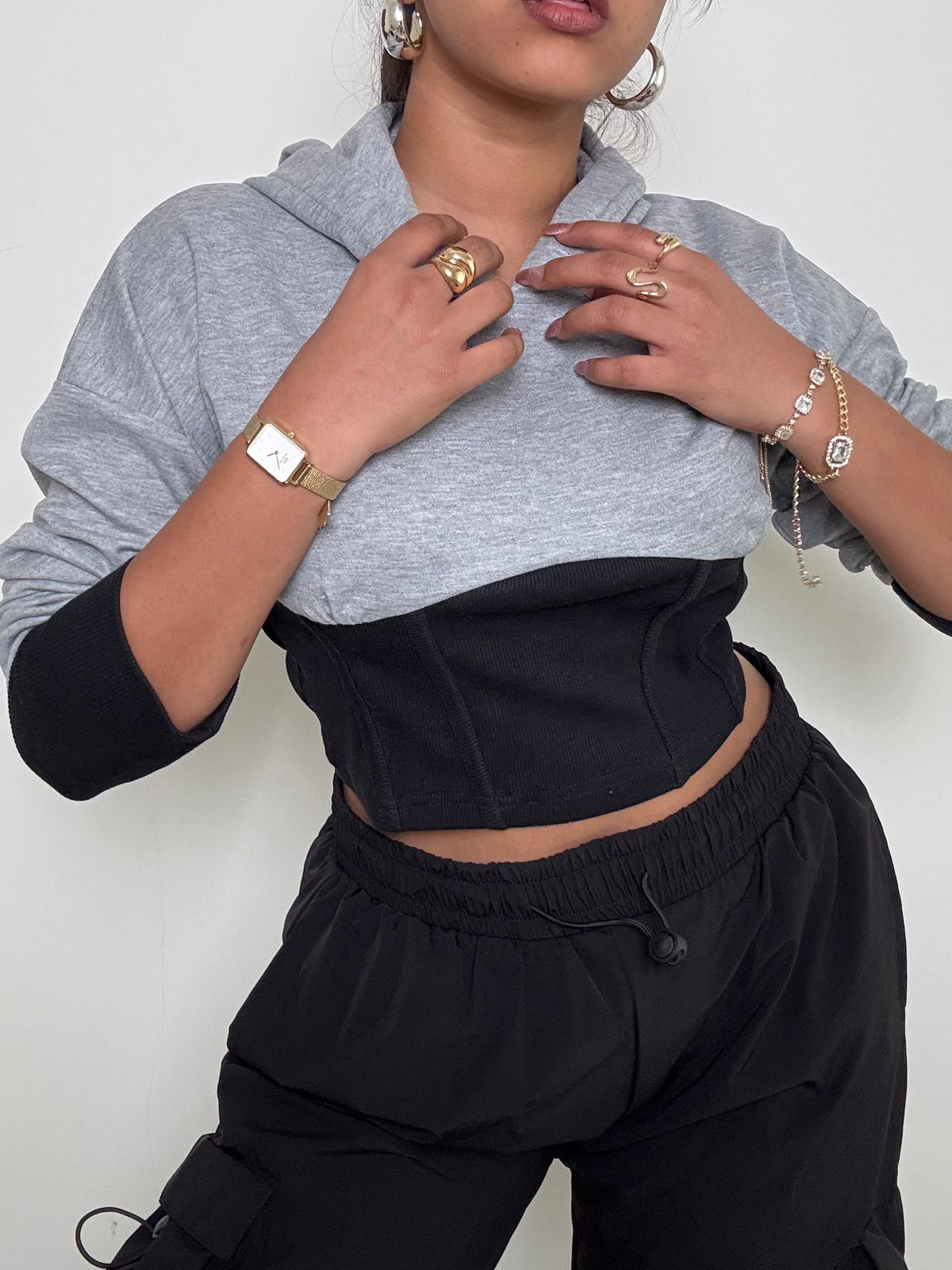 RǏWYÑ | Ease Fit Corset Hoodie