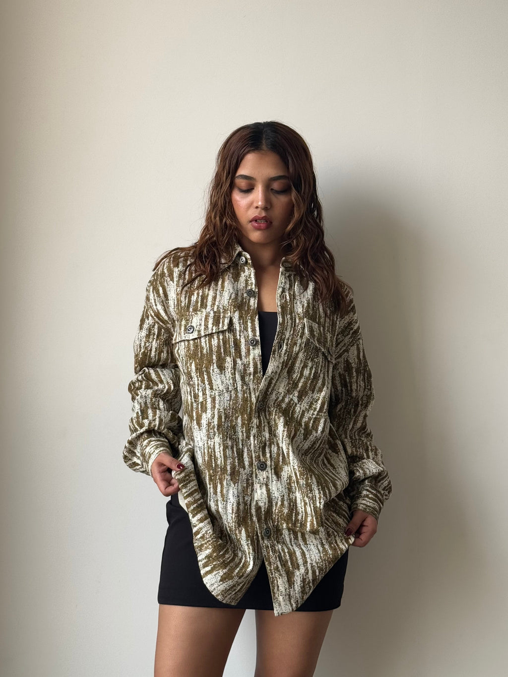 RǏWYÑ | Brush Stroke Denim Shirt
