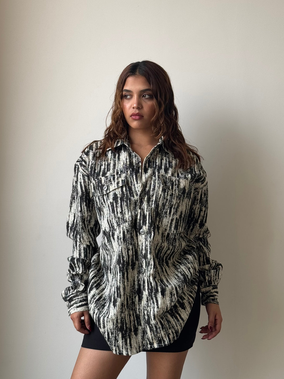 RǏWYÑ | Brush Stroke Denim Shirt