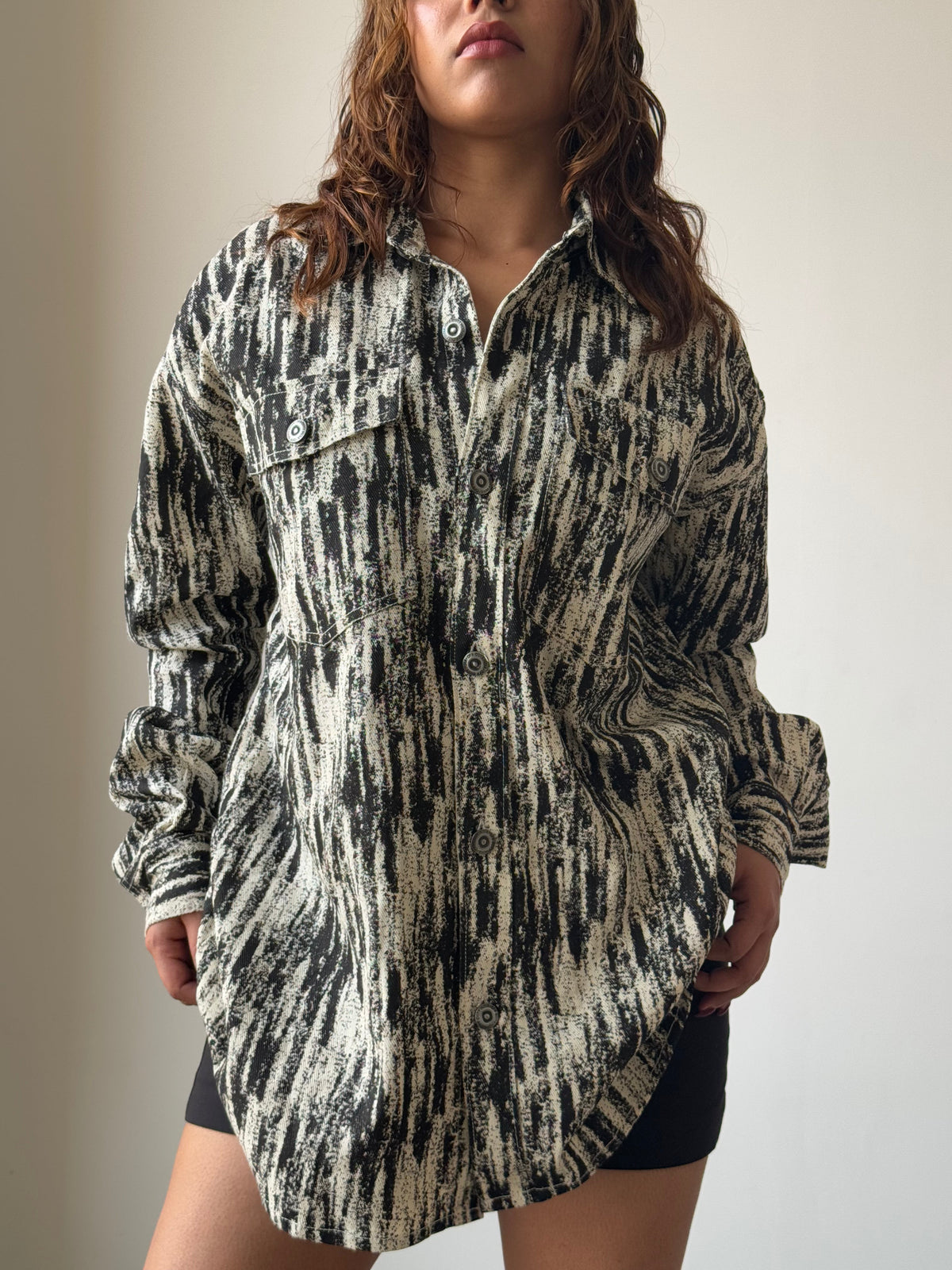 RǏWYÑ | Brush Stroke Denim Shirt