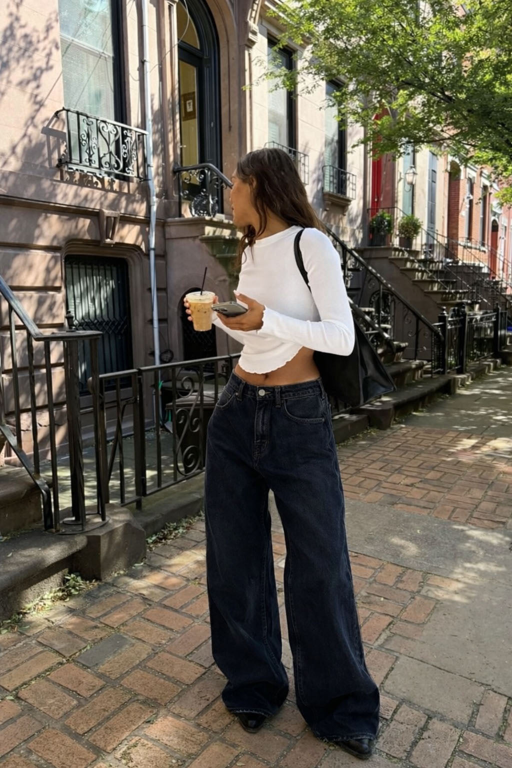 RǏWYÑ | Deep Night Blue Wide Leg Jeans