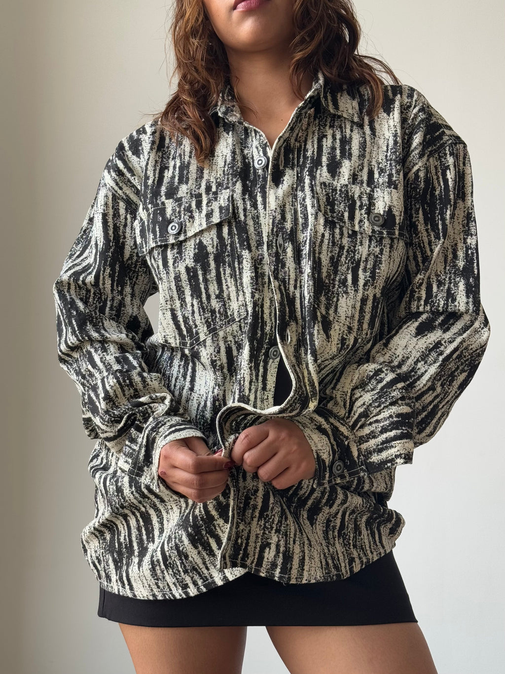 RǏWYÑ | Brush Stroke Denim Shirt