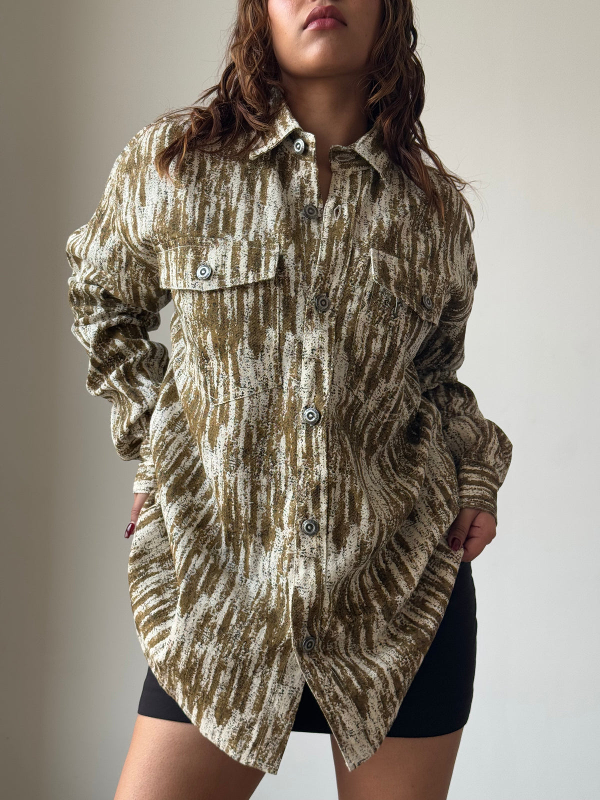 RǏWYÑ | Brush Stroke Denim Shirt