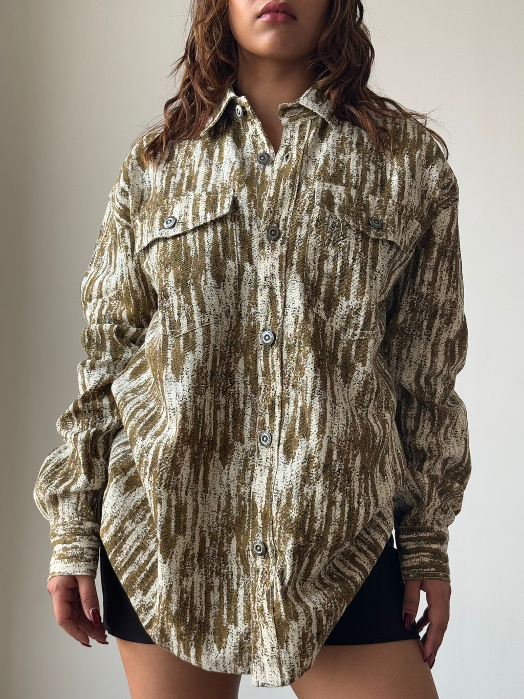 RǏWYÑ | Brush Stroke Denim Shirt