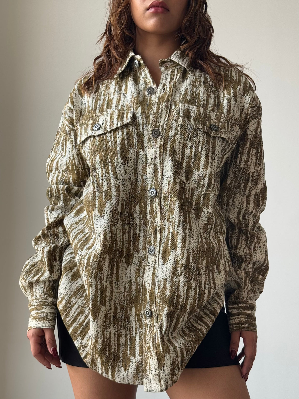 RǏWYÑ | Brush Stroke Denim Shirt