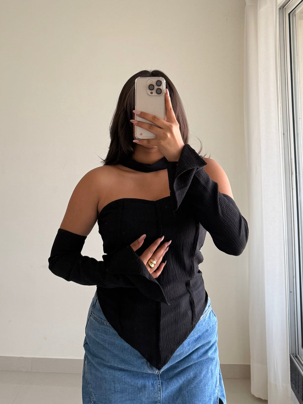 RǏWYÑ | Chic Halter Neck Detachable Sleeves Top