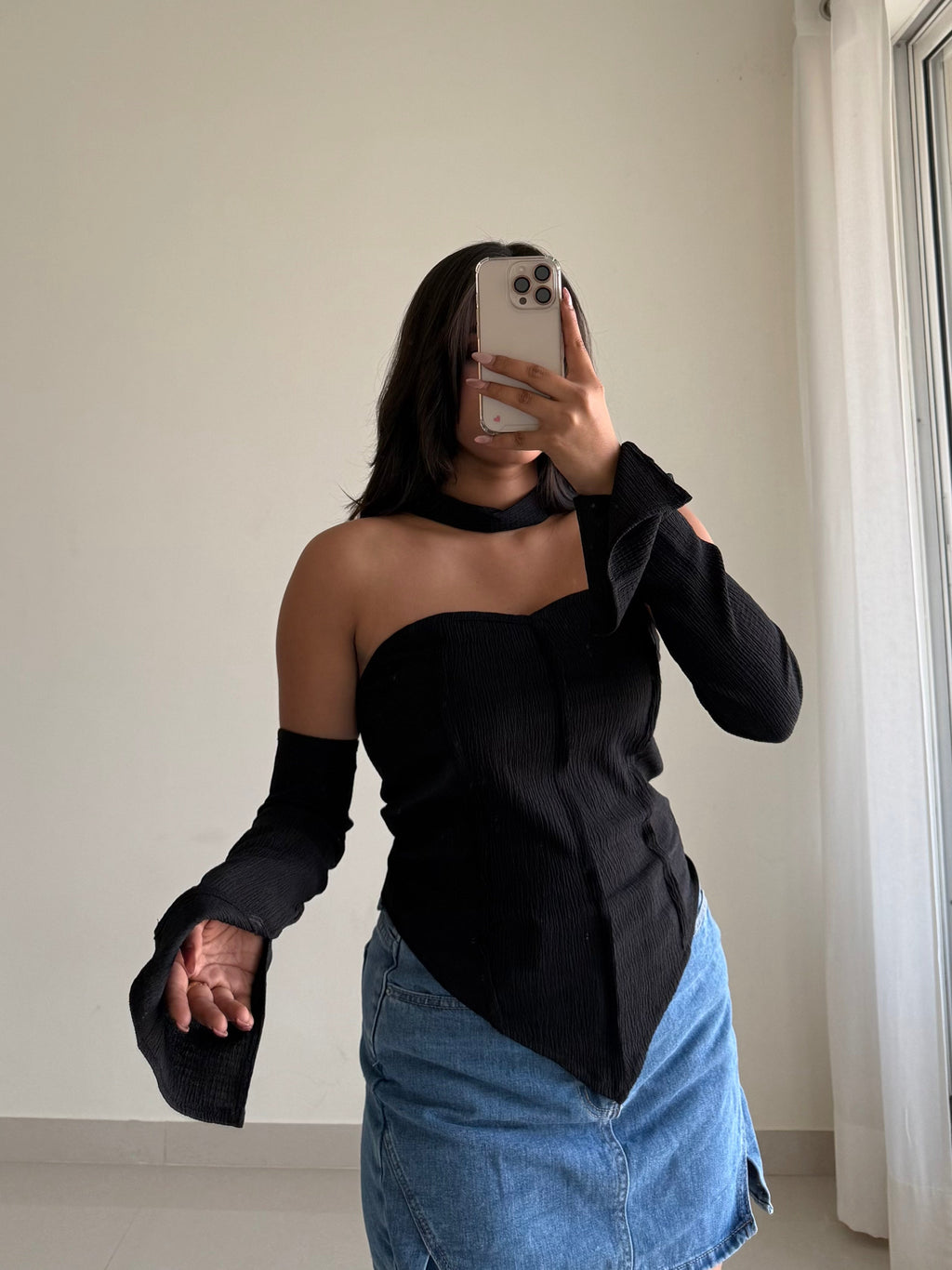 RǏWYÑ | Chic Halter Neck Detachable Sleeves Top
