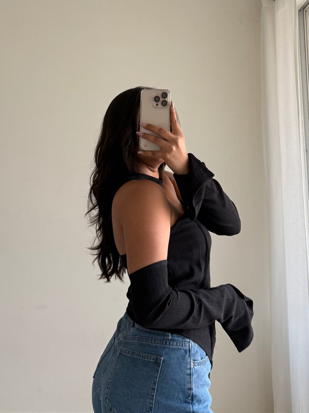RǏWYÑ | Chic Halter Neck Detachable Sleeves Top