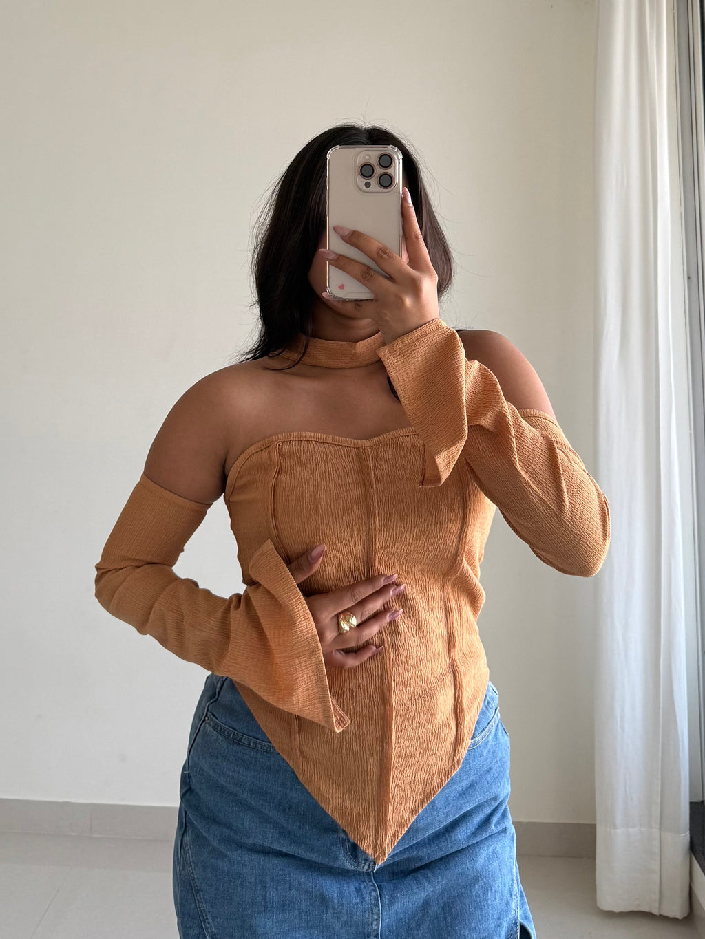 RǏWYÑ | Chic Halter Neck Detachable Sleeves Top