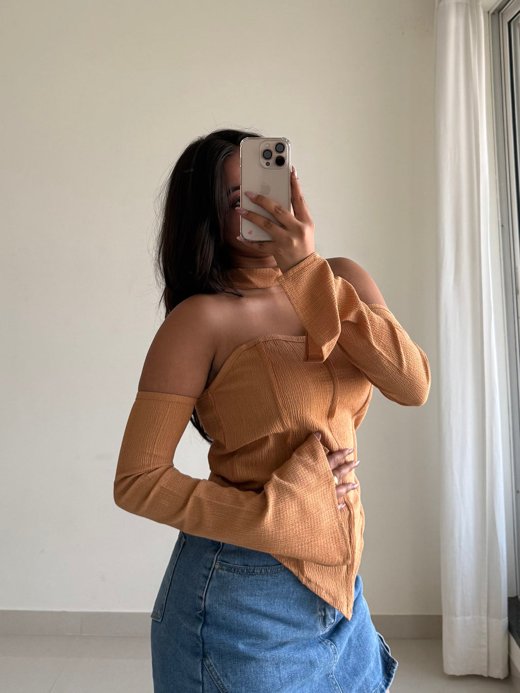 RǏWYÑ | Chic Halter Neck Detachable Sleeves Top