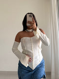 RǏWYÑ | Chic Halter Neck Detachable Sleeves Top