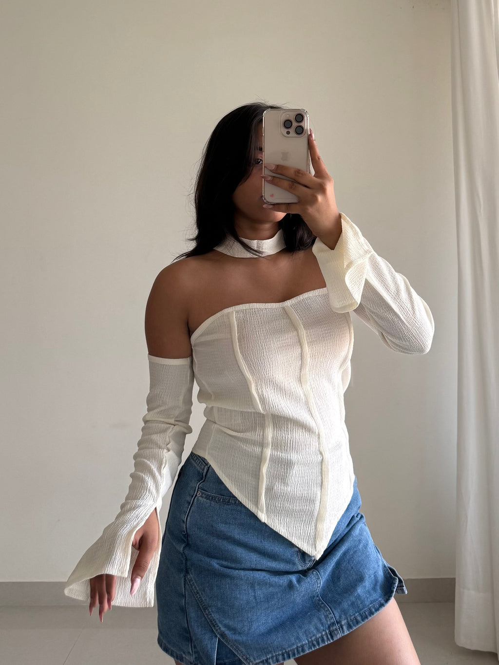 RǏWYÑ | Chic Halter Neck Detachable Sleeves Top