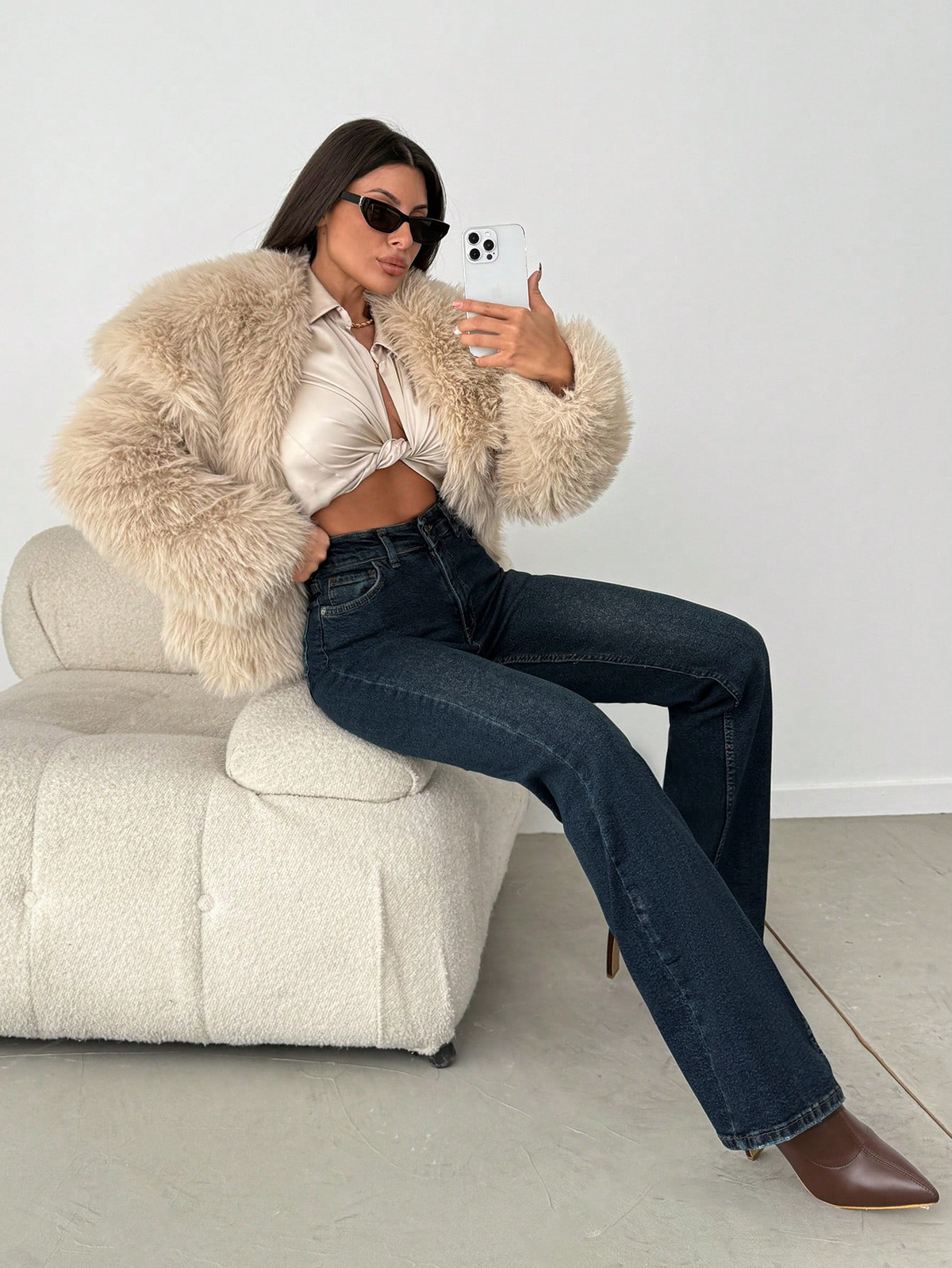 RǏWYÑ | Copper Statement Flare Jeans