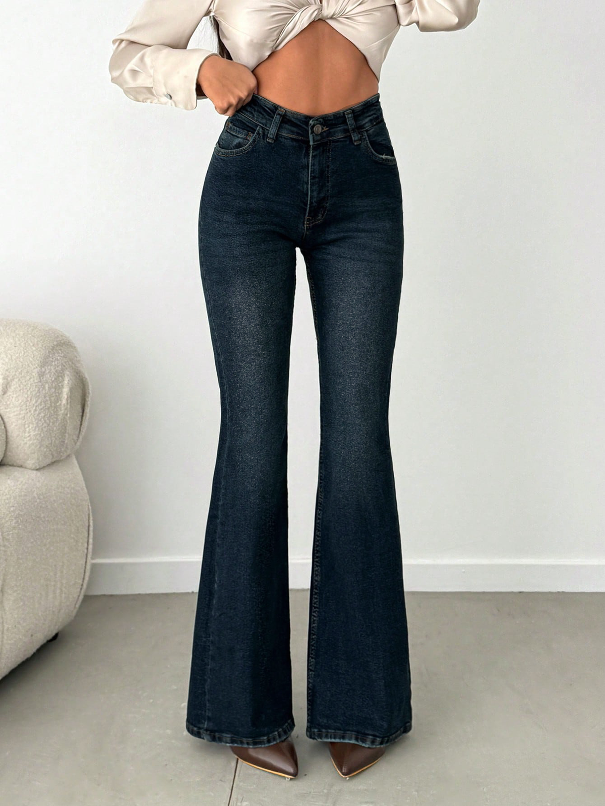RǏWYÑ | Copper Statement Flare Jeans