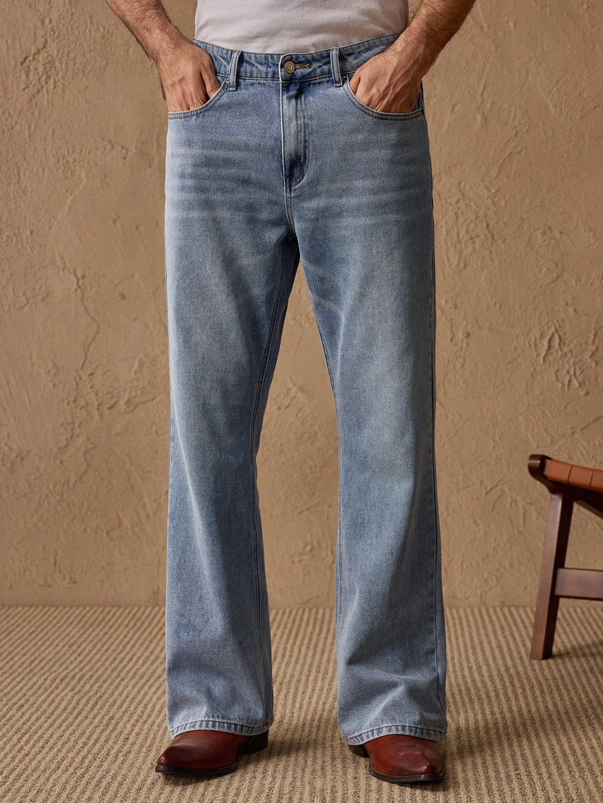 RIWYN Grounded Blue Light Wash Bootcut Jeans