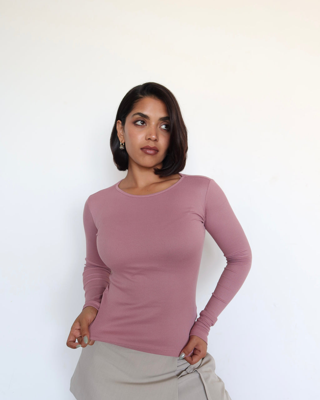 RǏWYÑ | Soft Touch Rib Long-Sleeve Top