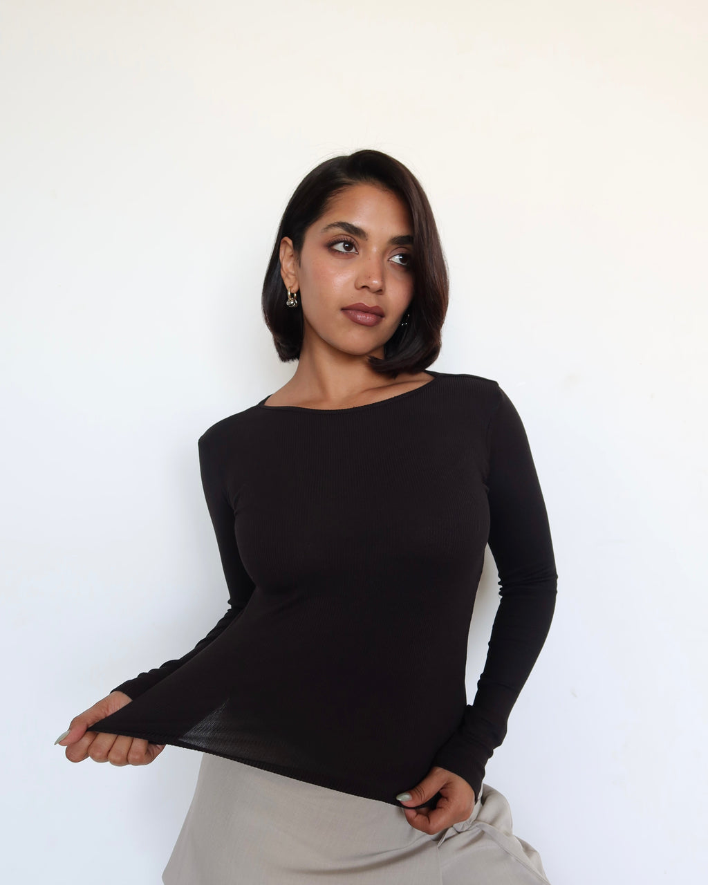 RǏWYÑ | Soft Touch Rib Long-Sleeve Top