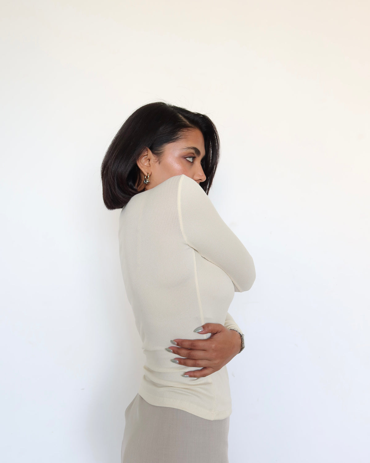 RǏWYÑ | Soft Touch Rib Long-Sleeve Top