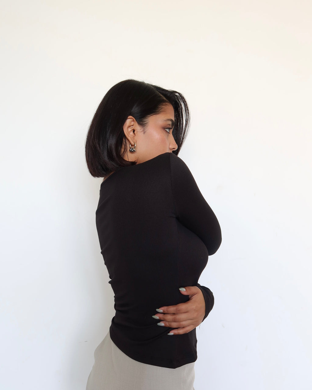 RǏWYÑ | Soft Touch Rib Long-Sleeve Top