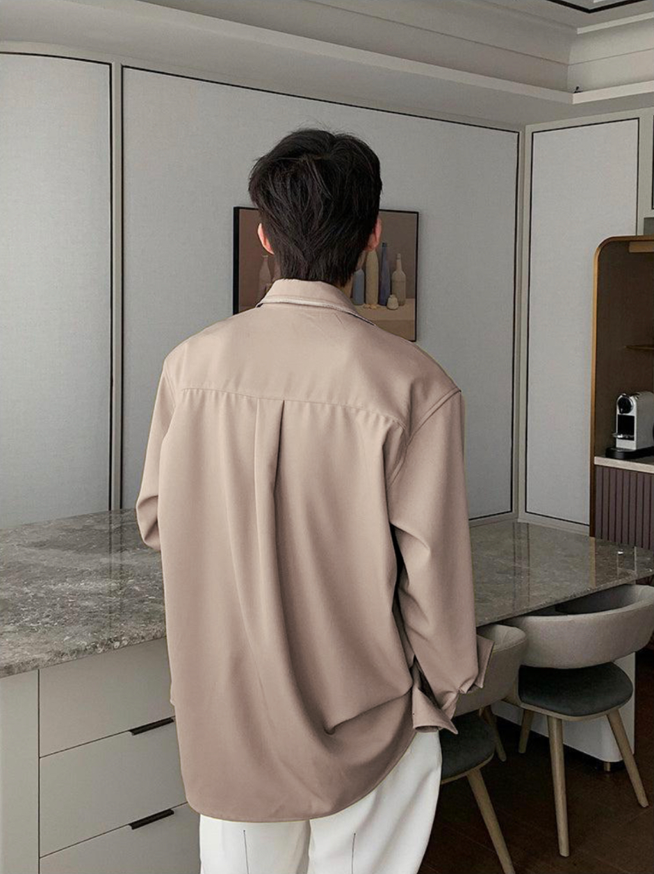 RIWYN Zip it up Collar Baggy Shirt