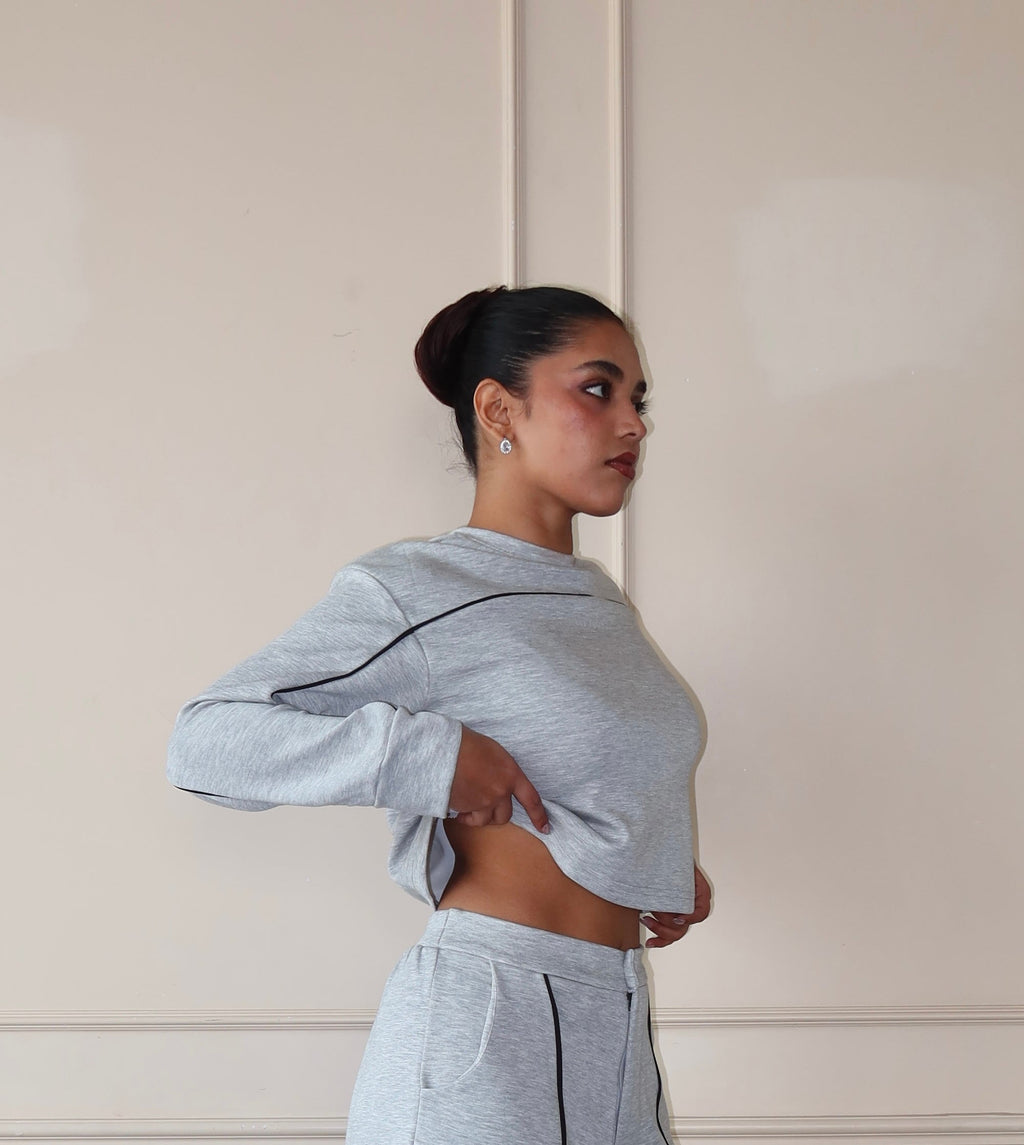 RǏWYÑ | Cloud Contrast Full Sleeve Top