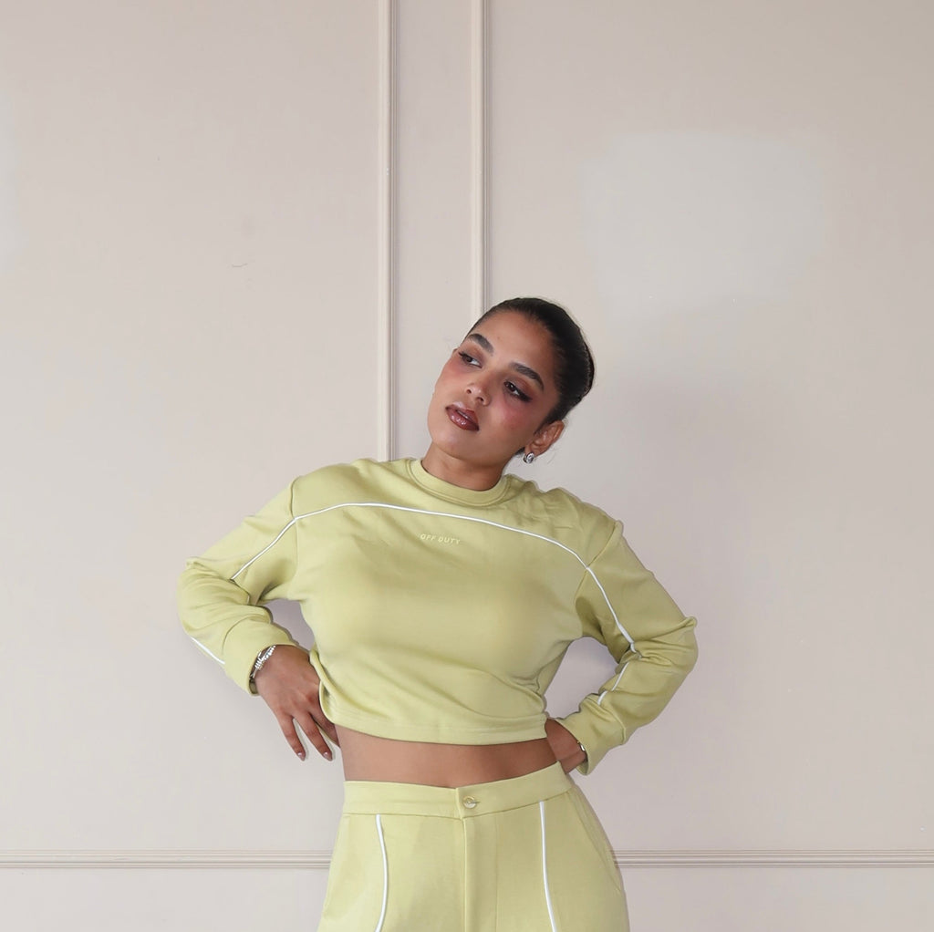 RǏWYÑ | Cloud Contrast Full Sleeve Top