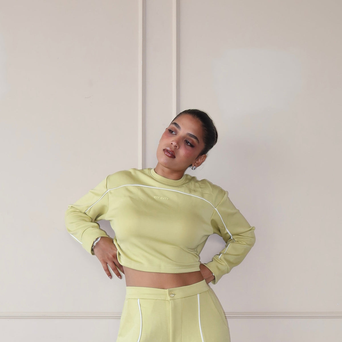 RǏWYÑ | Cloud Contrast Full Sleeve Top