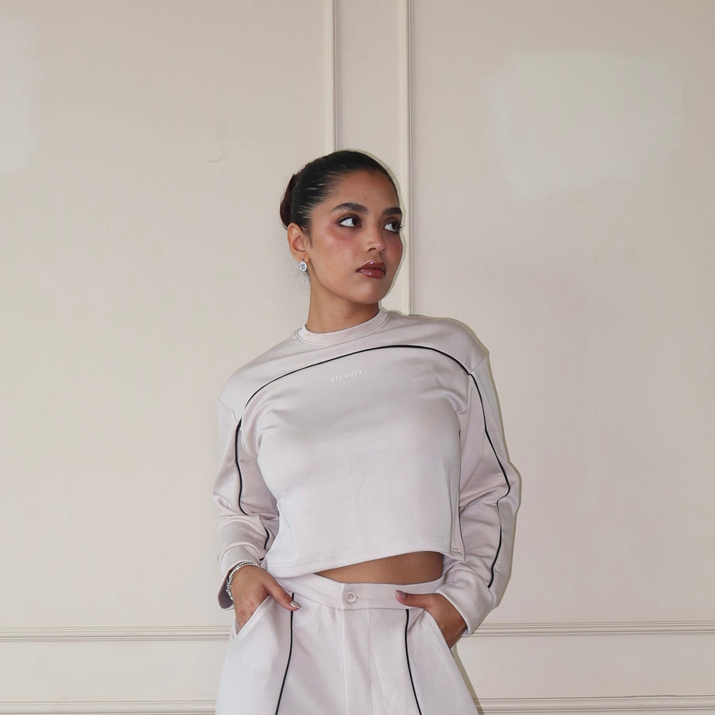 RǏWYÑ | Cloud Contrast Full Sleeve Top