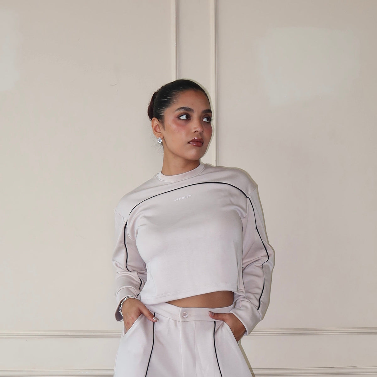 RǏWYÑ | Cloud Contrast Full Sleeve Top