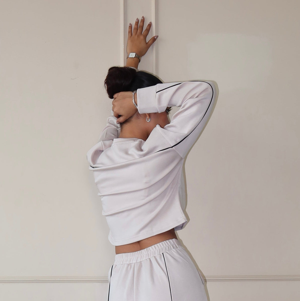 RǏWYÑ | Cloud Contrast Full Sleeve Top
