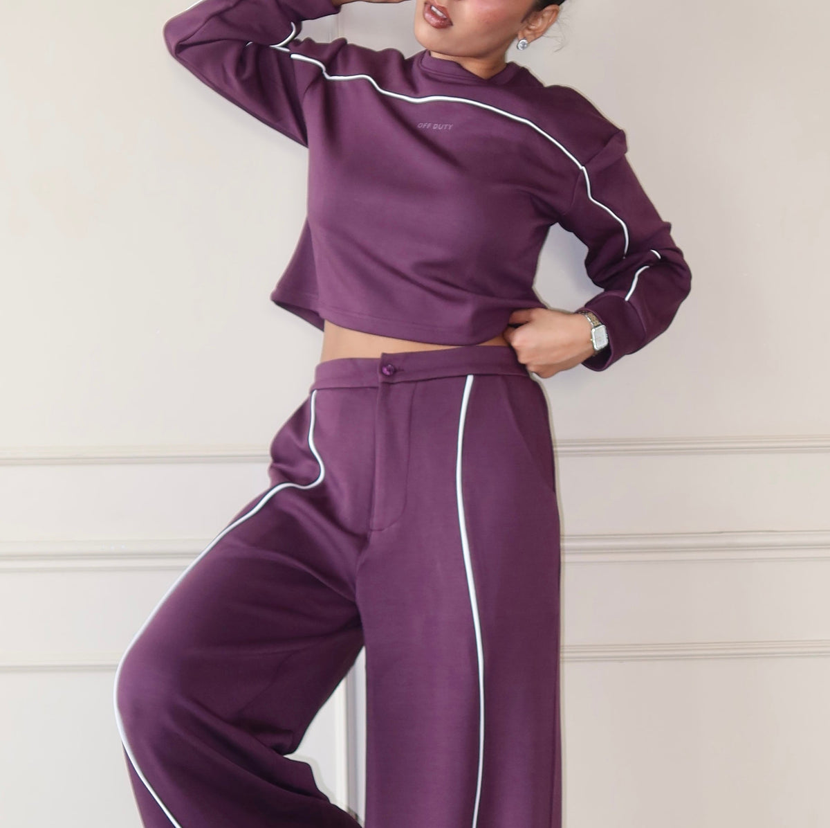 RǏWYÑ | Cloud Contrast Full Sleeve Top