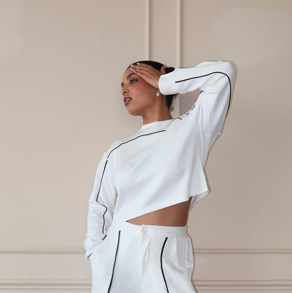 RǏWYÑ | Cloud Contrast Full Sleeve Top
