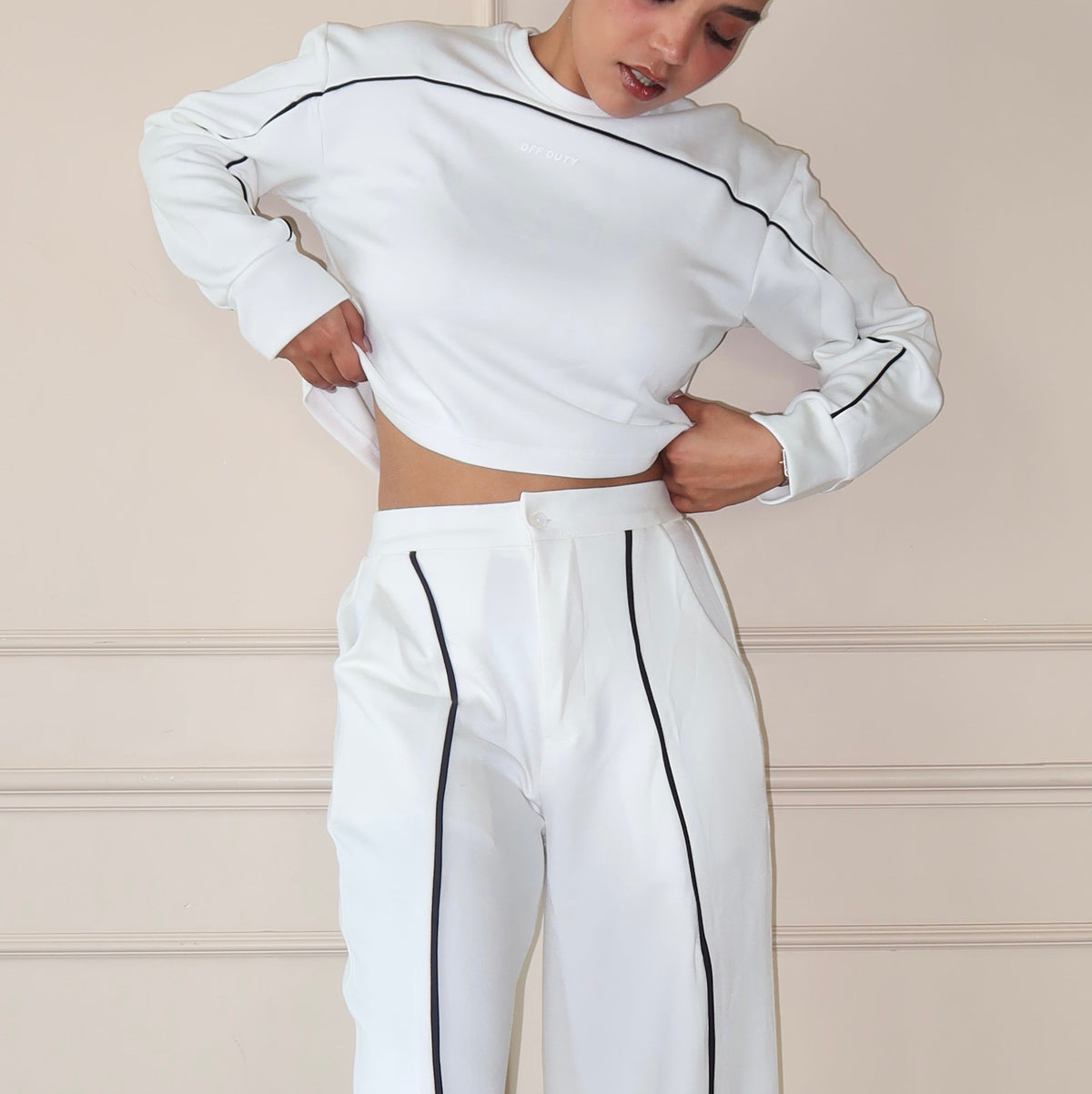 RǏWYÑ | Cloud Contrast Full Sleeve Top