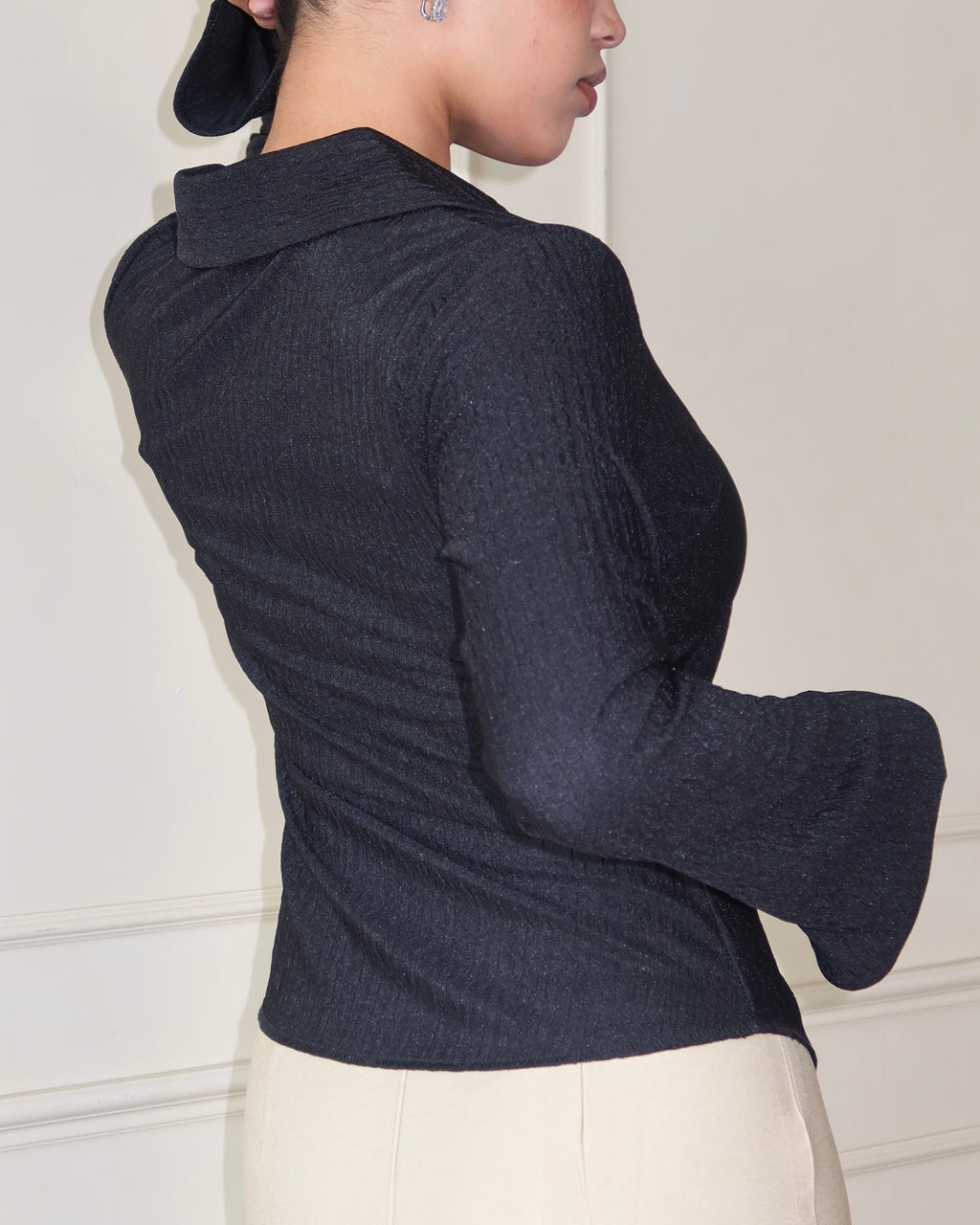 RǏWYÑ | Sleek Retro Texture Shirt