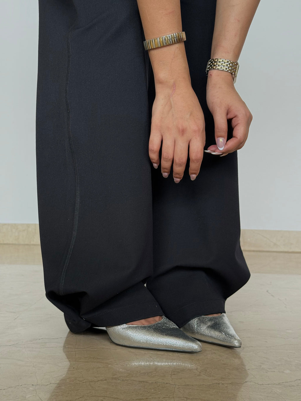 RǏWYÑ | Posh Pattern Wide High-Waist Pants