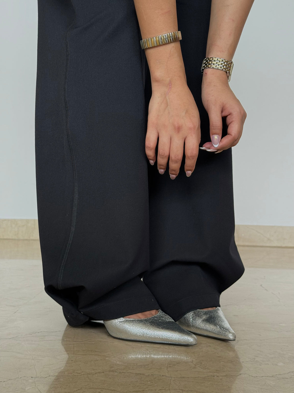 RǏWYÑ | Posh Pattern Wide High-Waist Pants
