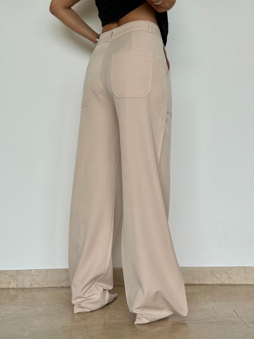 RǏWYÑ | Posh Pattern Wide High-Waist Pants