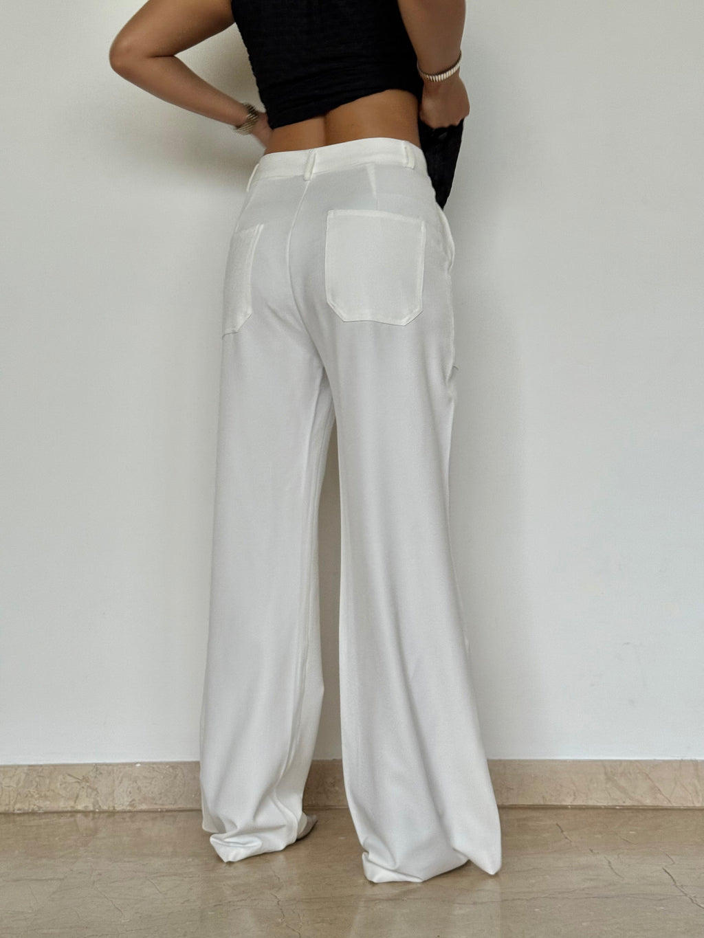 RǏWYÑ | Posh Pattern Wide High-Waist Pants