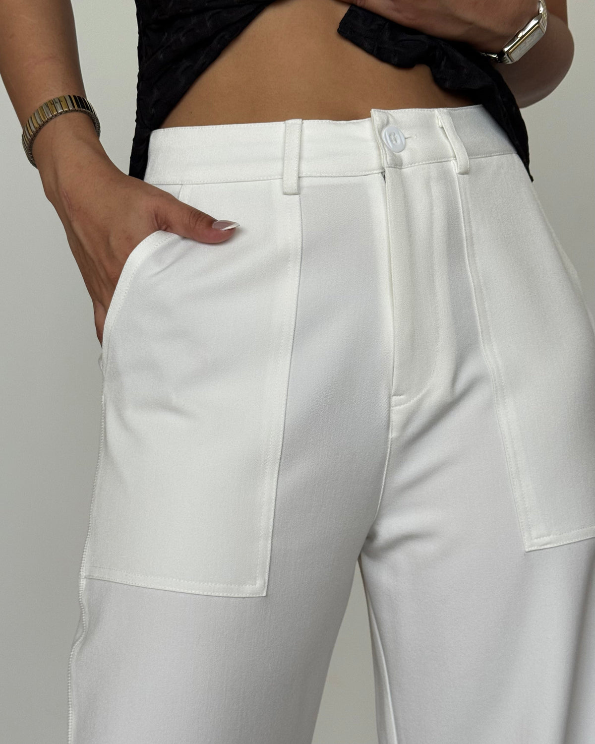 RǏWYÑ | Posh Pattern Wide High-Waist Pants