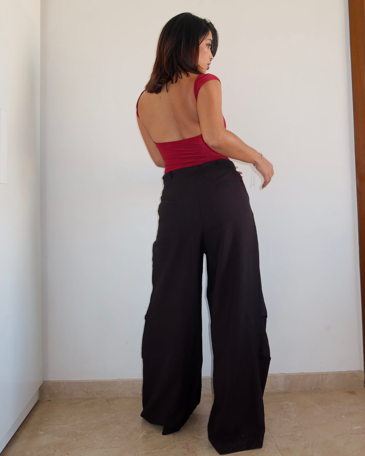 RǏWYÑ | Draped Edit Wide Leg Pants