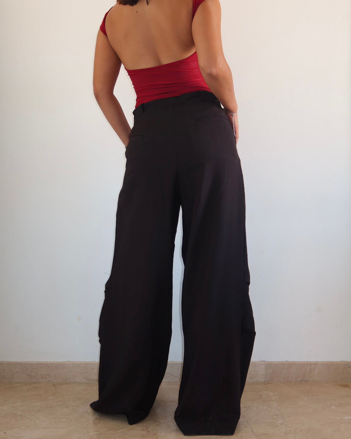 RǏWYÑ | Draped Edit Wide Leg Pants