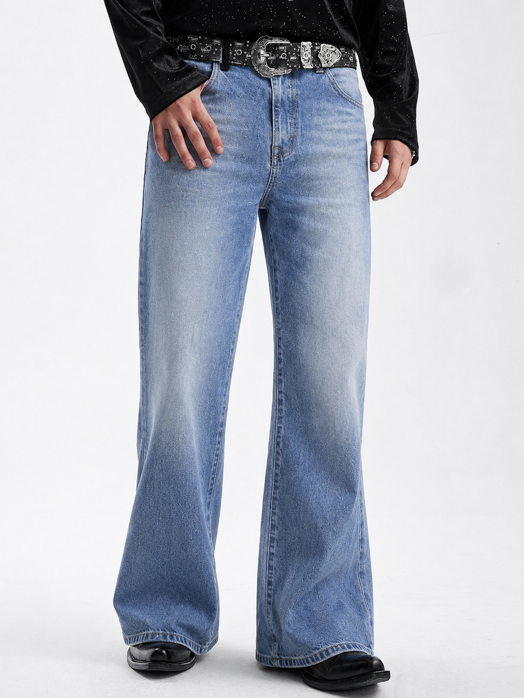 RIWYN Air Washed Blue Bootcut Jeans