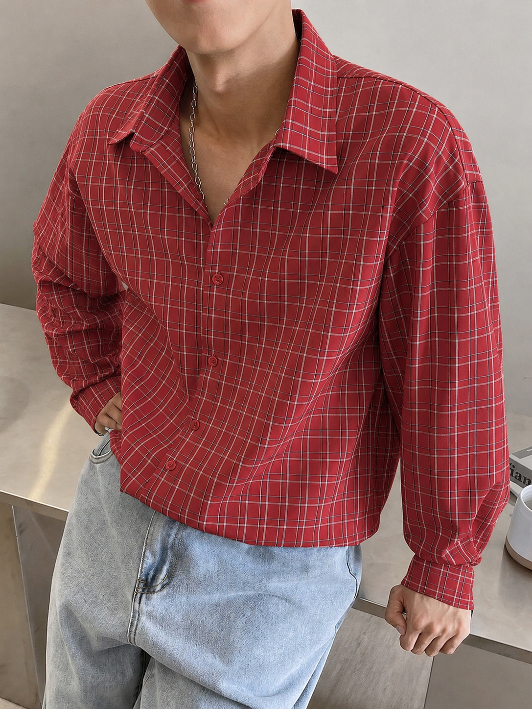 RIWYN Highland Check Relaxed Fit Shirt