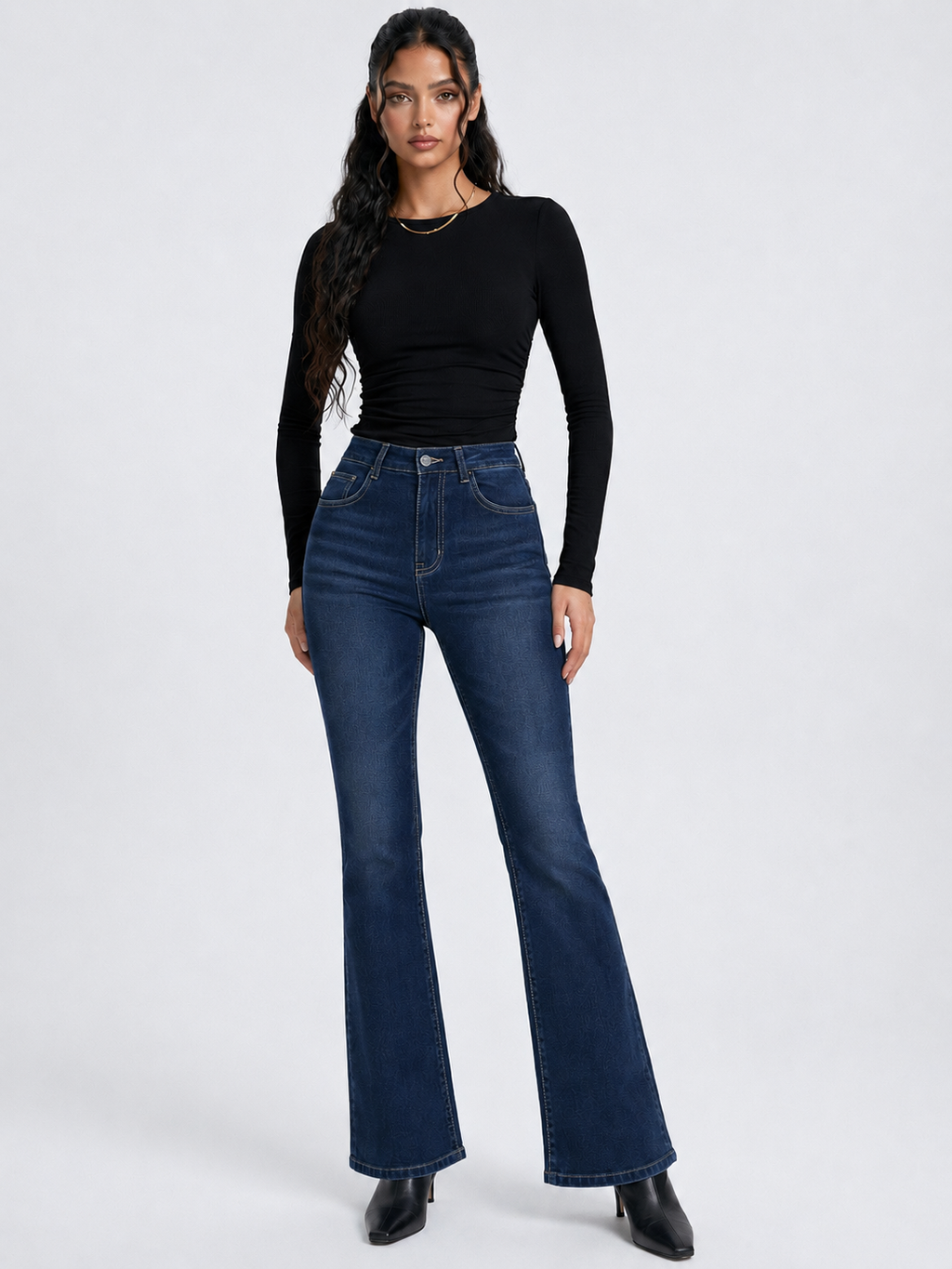 RǏWYÑ | Deep Blue Flare Bootcut Jeans