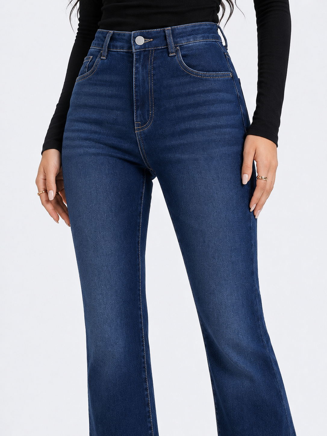 RǏWYÑ | Deep Blue Flare Bootcut Jeans