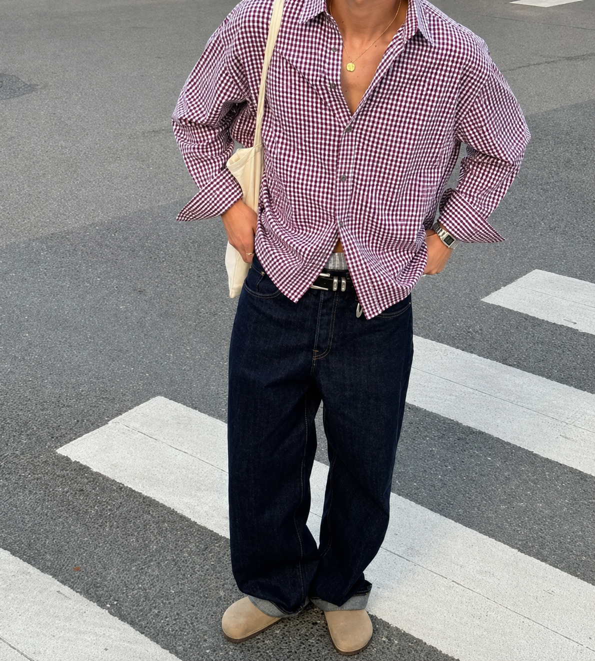 RIWYN Refined Gingham Slim Fit Shirt