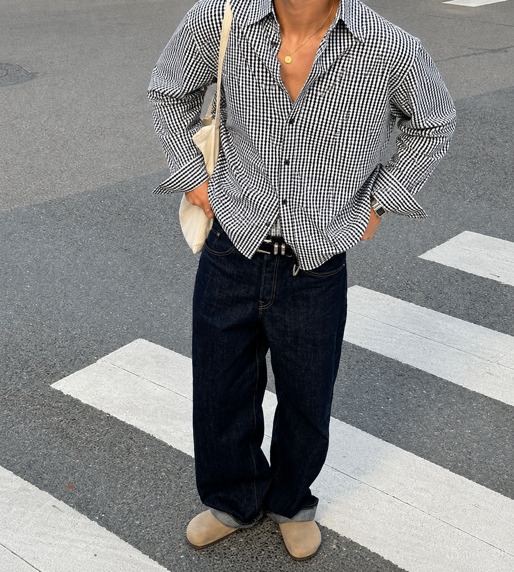 RIWYN Refined Gingham Slim Fit Shirt