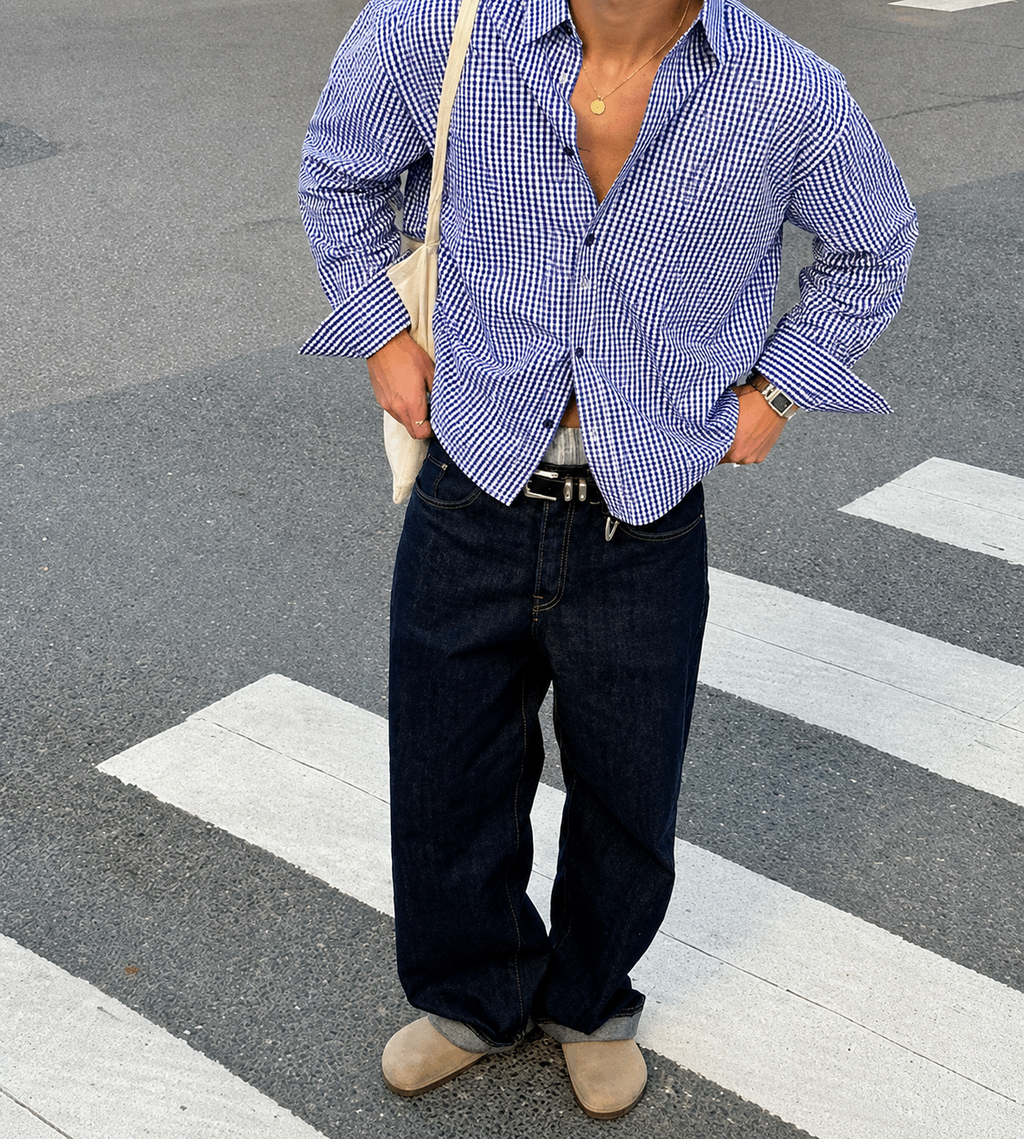 RIWYN Refined Gingham Slim Fit Shirt