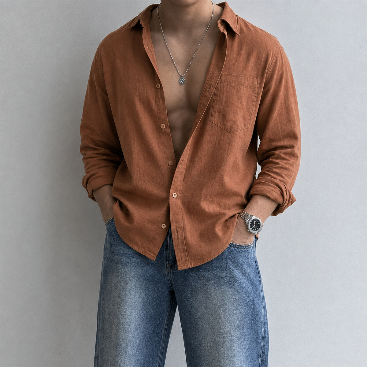 RIWYN Easy Living Tailored Casual Shirt